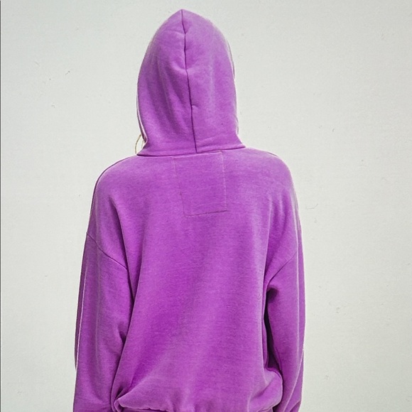 Aviator Nation Purple Hoodie with Rainbow Stripe - Picture 2 of 7